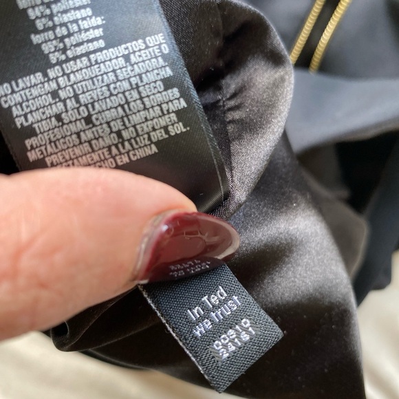 Ted Baker Black Sheath Midi Dress Floral Lining - Picture 5 of 12